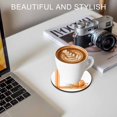 thumbnail image 6 of Fall Coasters Set of 2, Absorbent Coasters for Drinks, Orange Pumpkin Thanksgiving Autumn Stripe Leaf Coaster for Desk Coffee Table Protection, Home Decor House Warming Gifts 4", 6 of 8