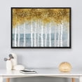 thumbnail image 3 of wall26 Framed Canvas Print Wall Art Rustic Gold Teal Pastel Autumn Fall Forest Landscape Nature Wilderness Illustration Modern Art Farmhouse/Country for Living Room, Bedroom, Office - 16"x24&quo, 3 of 5
