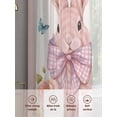 thumbnail image 6 of Easter Rabbits Sheer Curtains 108 Inch Length 2 Panels Set Window Treatments, Spring Floral Cute Bunny Butterflies Pink Rod Pocket Semi Curtains for Living Room/Bedroom/Kitchen Décor, 104"W x 108"L, 6 of 7
