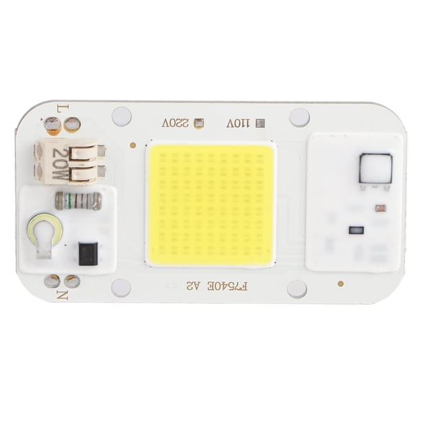 Lámpara LED COB de 20 W, 30 W y 50 W, 220 V, sin soldadura, luz blanca cálida, espectro completo (luz blanca de 20 W)