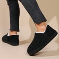 thumbnail image 4 of Womens Mens Winter Snow Boots Indoor Slippers House Shoes with Fleece Lined for Seniors Non Slip Warm Slip on Ankle Booties, 4 of 7