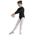 thumbnail image 4 of Yruioon Girls Long Sleeve Gymnastics Leotards Mock Neck Ballet Dance Unitards One Piece Bodysuits Black 15-16, 4 of 7