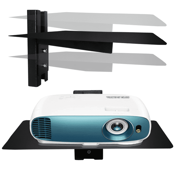 SIMOND STORE - Floating Entertainment Shelf - Projector Shelf - Floating Wall Mount Shelf for DVD Players, Games Consoles, Cable Boxes, TV Accessories, 1 Shelf