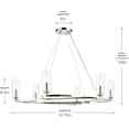 thumbnail image 3 of Kichler Lighting - Harpin - 6 Light Medium Chandelier-8.5 Inch Tall and 37.75, 3 of 7