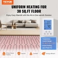 thumbnail image 2 of Floor Heating Mat 30 Sq Ft Electric Radiant In Floor Heating with Digital Floor Sensing Thermostat and Installation Monitor Adhesive Back for Easy Installation, 2 of 7