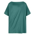 thumbnail image 3 of Mittory Womens Off The Shoulder Flowy Tops Casual Batwing Sleeves Blouses Loose Chiffon Shirts, 3 of 5