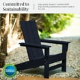 thumbnail image 3 of DuroGreen Aria Adirondack Chair Set Made With All-Weather Tangentwood, 2 Chairs, 1 Side Table, Oversized, High End Patio Furniture for Porch, Lawn, Deck, No Maintenance, Made in the USA, Navy, 3 of 7