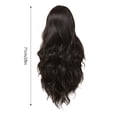 thumbnail image 3 of Ediodpoh European and American Style Black Midsection Big Wavy Long Curly Hair High Temperature Silk Wig Suitable for Parties Festivals 71cm / 28inches Wigs for Women Black_018, 3 of 9