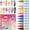 12 Colors Fine Headed, variant on -Ended Art Pens Set, 12 Colors Art Markers, Polish Pens with 0.5-5mm and 1-2mm Tip, Quick-drying Nails Art Marker for Salon, Adult , DIY Nails Art Design