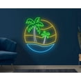 thumbnail image 2 of Handmadetneonsign Palm Tree And Sun Neon Light, Palm Tree And Sun Neon Sign, Palm Tree And Sun Led Sign, Wall Décor, 2 of 5