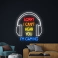 thumbnail image 2 of Handmadetneonsign Headphone Neon Sign, Game Controller Led Sign, Game Player Led Light, Gamer Room, 2 of 5