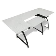 Sew Ready Comet Sewing Table with Height Adjustable Platform, Storage and Grid Top for Cutting