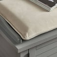 Weston Home Entryway Storage Bench with Cushion, Frost Grey