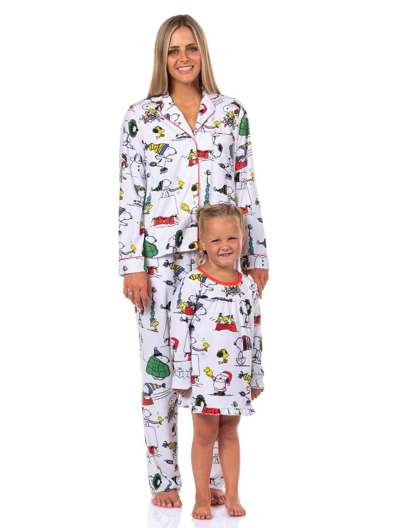 Peanuts Snoopy Toddler Girls Matching Family Pajama Nightgown, 1-Piece, Sizes 2T-5T