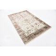 thumbnail image 2 of Unique Loom Rushmore Collection Tapis de Zone Texturé au Design Traditionnel Classique, 4 x 6 Pieds, Brun Chocolat/beige, 2 of 6