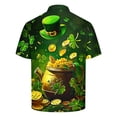 thumbnail image 6 of lcziwo Men's St Patrick's Polos Shirts Funny Irish Clover Short Sleeve Golf Shirt Casual Button Collared Work Tops, Multicolor, XXXXL, 6 of 6