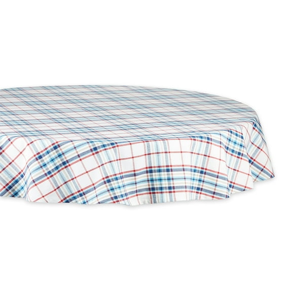 Lighthouse Plaid Tablecloth 70 Round