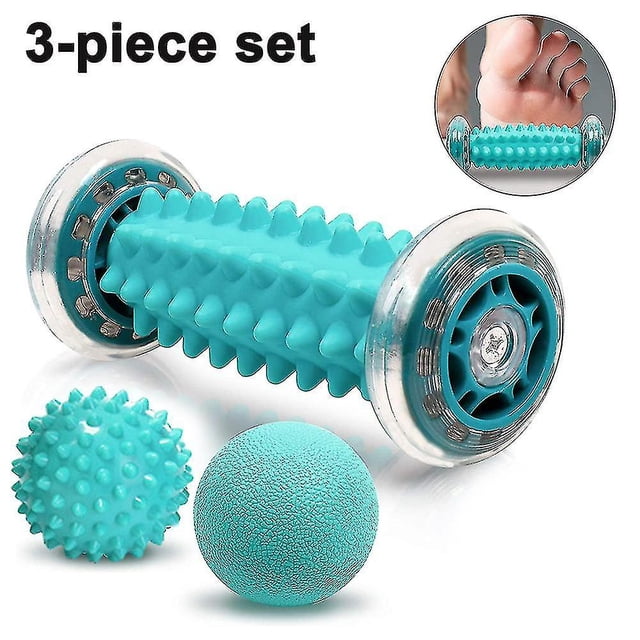 Foot Massage Roller And Spiky Massage Ball Set For Plantar Fasciitis Relief, Heel Foot A