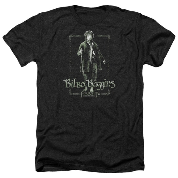 The Hobbit - Bilbo Stare - Heather Short Sleeve Shirt - Small