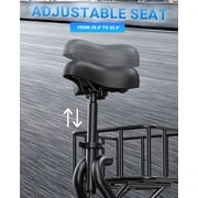 DYU Electric Scooter for Adults,14 Tires Escooter with Seat & Basket, 500W Peak Motor,36V 10AH Battery,20MPH 25Miles Long Range, City Commuter E Bike with Cargo Capability