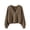 Khaki, variant on Women's Knitted Cardigan V Neck Button Down Long Sleeve Sweater Fall Winter Comfy Loose Casual Outwear (Free Size, Black)
