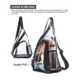thumbnail image 6 of Deago Clear PVC Sling Bag Stadium Approved Clear Shoulder Crossbody Backpack for Hiking, Stadium or Concerts (Gray), 6 of 9