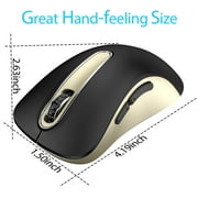 Wireless Mouse, 2.4GHz with USB Receiver, 1200 DPI Optical Tracking, 5 Buttons,Ambidextrous PC/Mac/Laptop - Black
