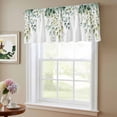 thumbnail image 6 of 2 Pack Eucalyptus Leaf Valance for Window Country Green Plant Kitchen Valance Rod Pocket Short Curtain Topper Decorative Window Treatment for Living Room Bedroom 42"x18", 6 of 8