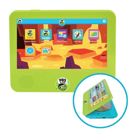 PBS Kids Playtime Pad PBDV704DVDB 7" Tablet with DVD - 1.3GHz -16 GB Storage - 1024 x 600 - Android 7.1