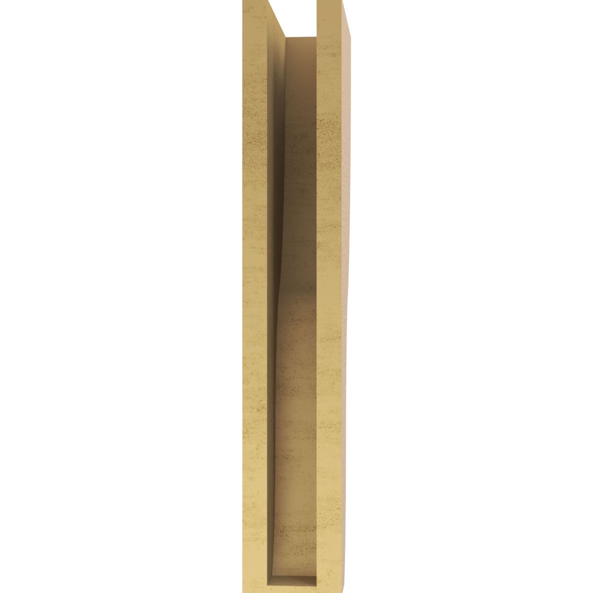 4"W x 8"D x 24"H Thin Greensboro Rough Cedar Woodgrain TimberThane Corbel, Primed Tan