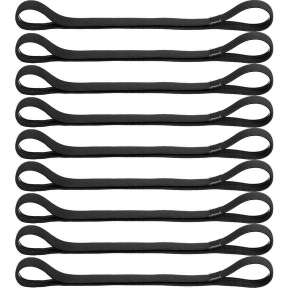 Sporty Elegance, Non Slip Thin Headband Black Elastic Skinny Stretch Headbands for Women And Men, Unisex Non-Slip Sports Hair Bands Ideal For Yoga, Running And More, Set Of 9