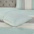thumbnail image 6 of Madison Park 7-Piece Pintuck Bed in a Bag Comforter Set, King, Aqua, Amherst All Season Bedding Set, 6 of 12
