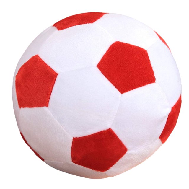 Aoqi Pelotas De Fútbol De Peluche – Juguete De Peluche Esponjoso Pelota De Fútbol Almohada De Felpa Suave Y Duradera Regalo De Pelota De Fútbol Para Niños Niño Bebé (Rojo – Blanco 17,7 Pulgadas/45 Cm)