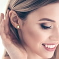 thumbnail image 5 of 2.44 ct Screw-Back Stud Earrings for Women | 7x5mm Emerald Cut Moissanite | 14K Yellow Gold, 5 of 5