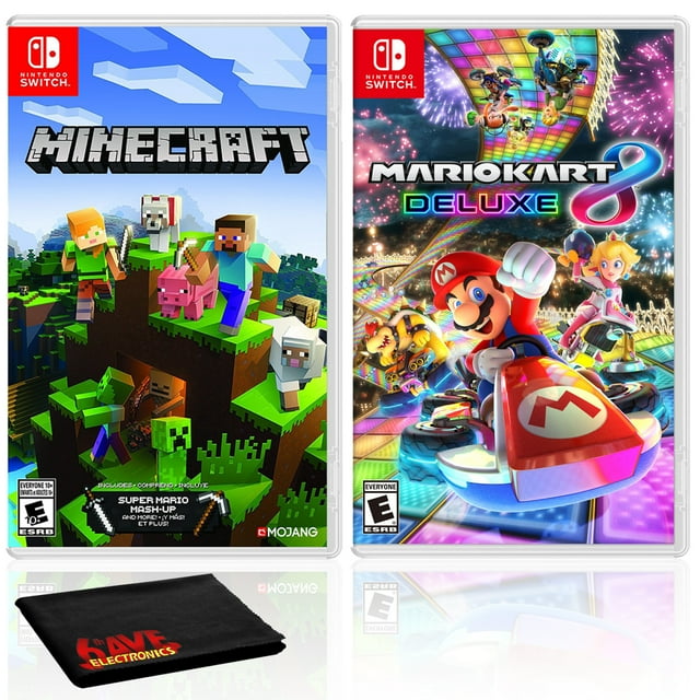 Minecraft + Mario Kart 8 Deluxe - Two Game Bundle - Nintendo Switch Nintendo HACPAEUCA-10