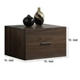 thumbnail image 5 of Storage Drawer with Wooden Frame and Grains Walnut Brown - Saltoro Sherpi, 5 of 5