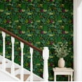 thumbnail image 2 of S4Sassy Peel & Stick Vinyl Wallpaper, Jungle Wall Paper Contact Paper Waterproof- Green, 25"x60", Textured Finish, Removable Asian Style Covering for Home Decor in Bedrooms & Living Areas, 2 of 9