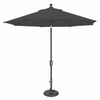SimplyShade 9ft Outdoor Patio Octagon Umbrella with Push Button Tilt, Black
