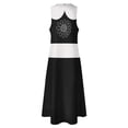 thumbnail image 5 of Adorable Black and White Faux Collar Long Dress Aesthetic clothing Woman dresses, 5 of 6