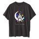 thumbnail image 4 of ICHUANYI Clearance Women's Vintage Drop Sleeves Skull Sun Moon Print Short Sleeve Tops Blouse(Dark gray, XXL) Ichuanyi Ichuanyi, 4 of 9