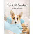 thumbnail image 4 of Silicone Pet Bathing & Grooming Gloves, Reusable, for Dogs & Cats, 1 Pair, Light Blue, 4 of 9