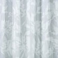 thumbnail image 4 of Chezmoi Collection Heather 4-Piece Floral Window Curtain Set, Gray/White, Soft Floral Jacquard Textured 2 Curtain Panels Set, 54" x 84", 4 of 9