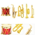 thumbnail image 4 of 5Pcs Miniature Musical Instrument Models Golden Vintage Design for Home Decoration and Mini House Setup, 4 of 8