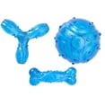 thumbnail image 5 of Dog Dental Toys Bacon Flavored Scented Tough Blue Rubber Choose Ball Bone Tripod (6" Tripod), 5 of 8