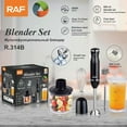 thumbnail image 2 of Hand Blenders, 5 in 1 Hand Blender, 800W Soup Blender with , 500ml Chopper and 600ml Blender BPA Free, 2 of 5