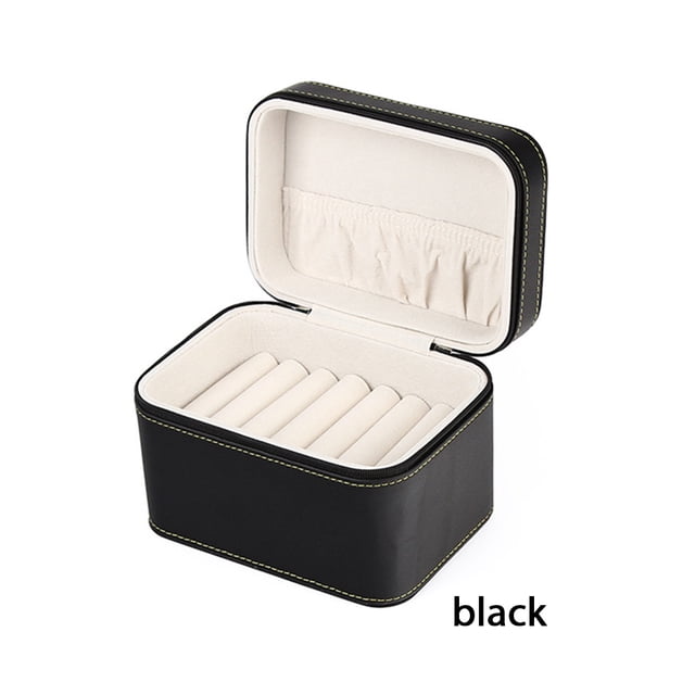 Joyero de Almacenamiento Bearachild negro de Cuero PU