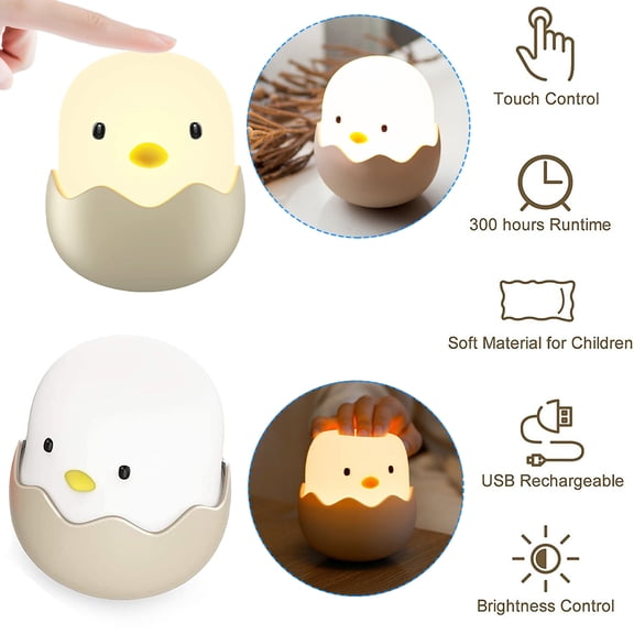 CNKOO Kids Night Light, Birthday Gifts Presents for 1-8 Year Old Girls Kids, Soft Silicone Adjustable Baby Night Light with Touch Sensor for Nursing/Breastfeeding | Newborn or Toddler Bedroom Decor