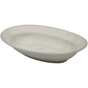 Angle View: Rachael Ray Cucina Dinnerware 12" Stoneware Oval Serving Bowl, Ricotta White