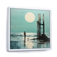 thumbnail image 2 of Designart "Papercut Pier Solitude I" Nautical & Beach Floater Framed Wall Decor, 2 of 7