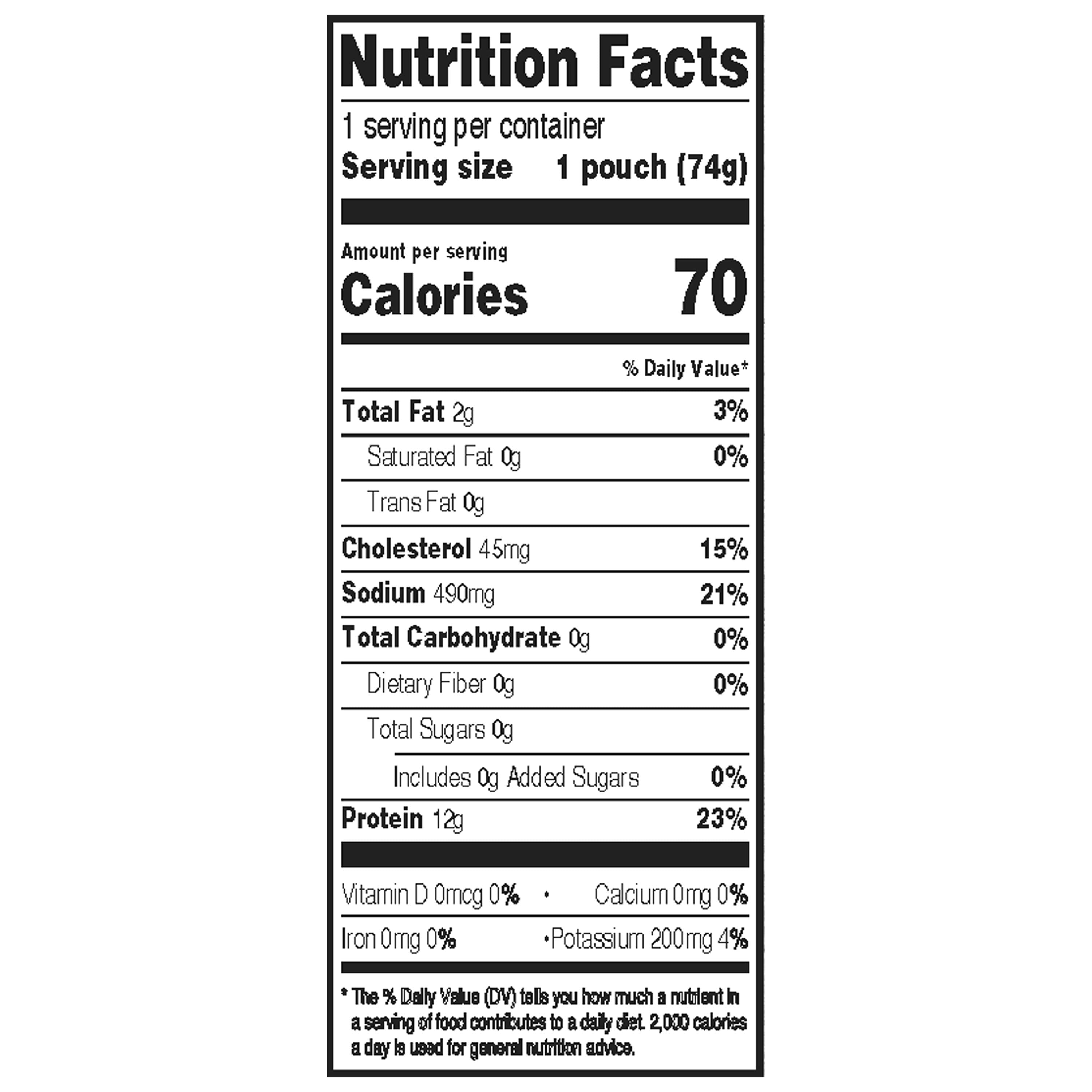 Great Value Premium Applewood Smoked Fully Cooked White Chicken Pouch, 2.6 oz